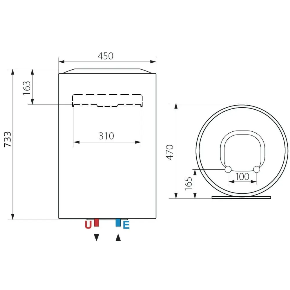 Ariston Lydos Plus 80 V 1,8K EN EU elektromos vízmelegítő 80 literes, programozható 3201870