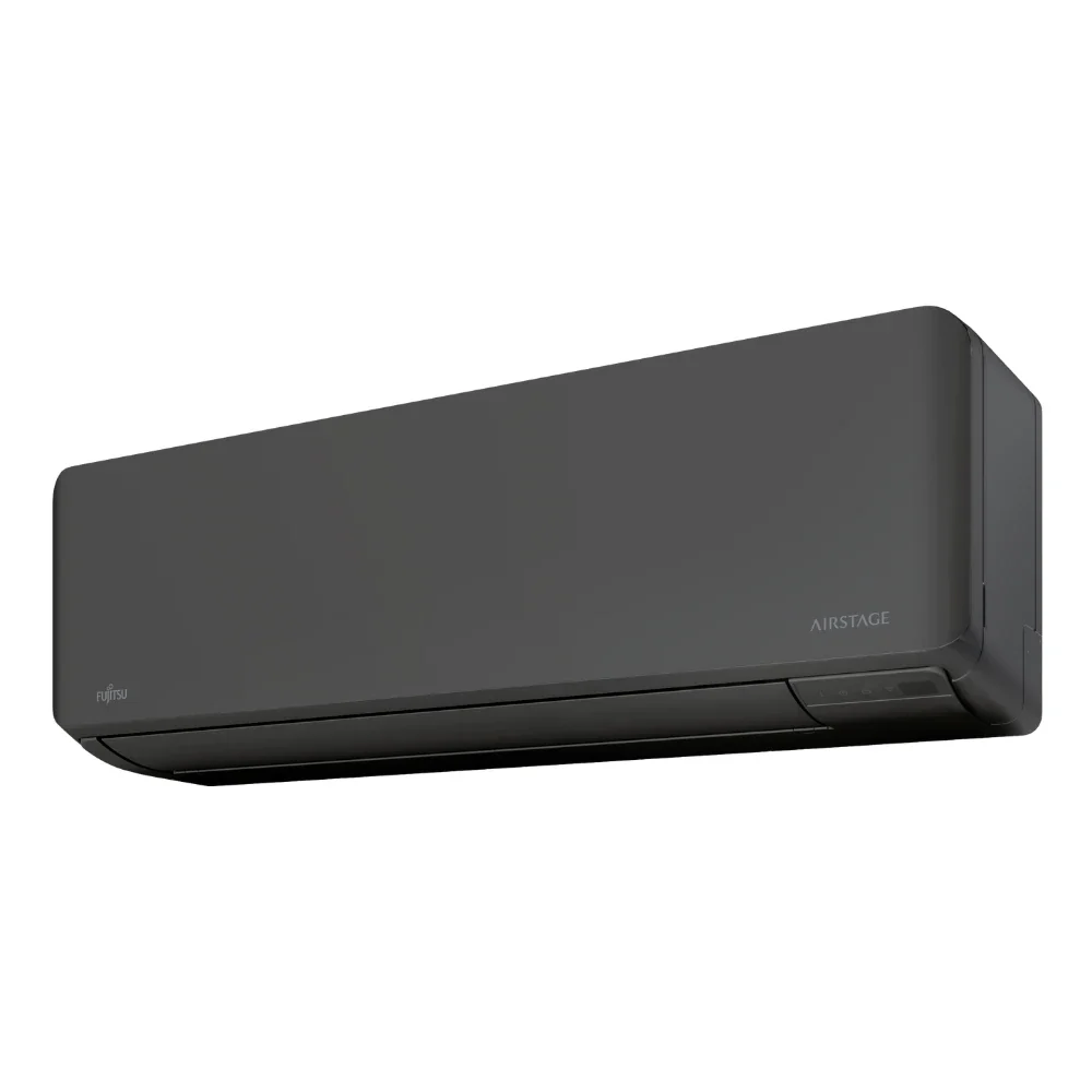 Fujitsu STANDARD AIRSTAGE KMCG-B oldalfali split klíma 2kW + Wifi - fekete beltérivel