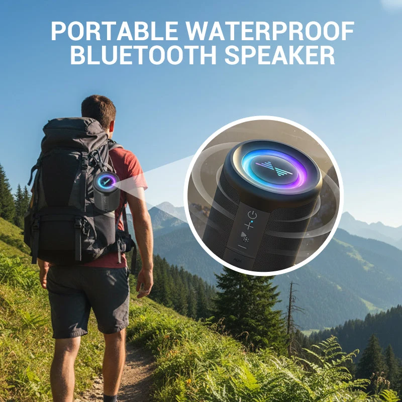🎵 Hordozható, vízálló Bluetooth hangszóró