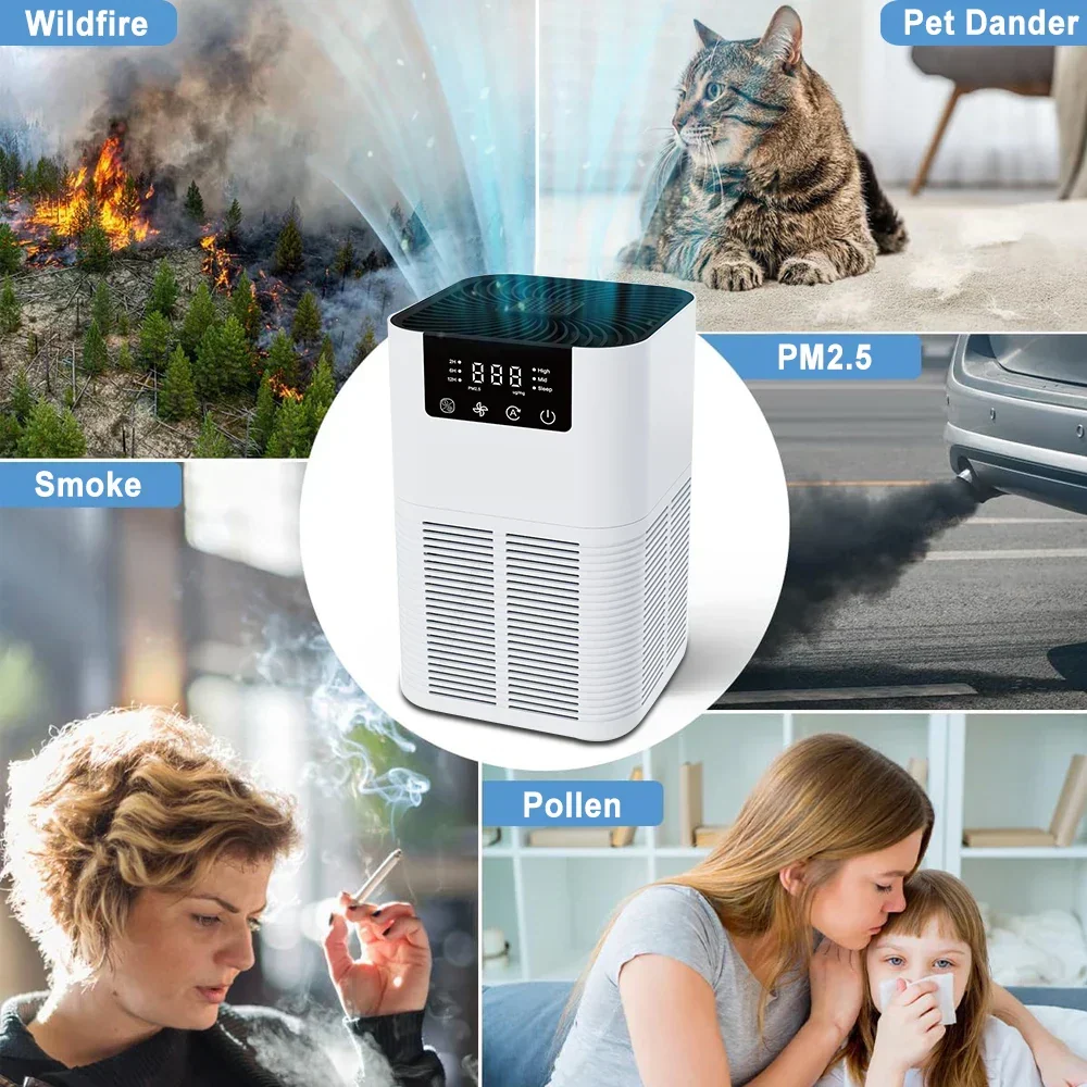 Légtisztító HEPA szűrővel és aromaterápiával – Csendes levegőtisztítás otthonra és hálószobába
