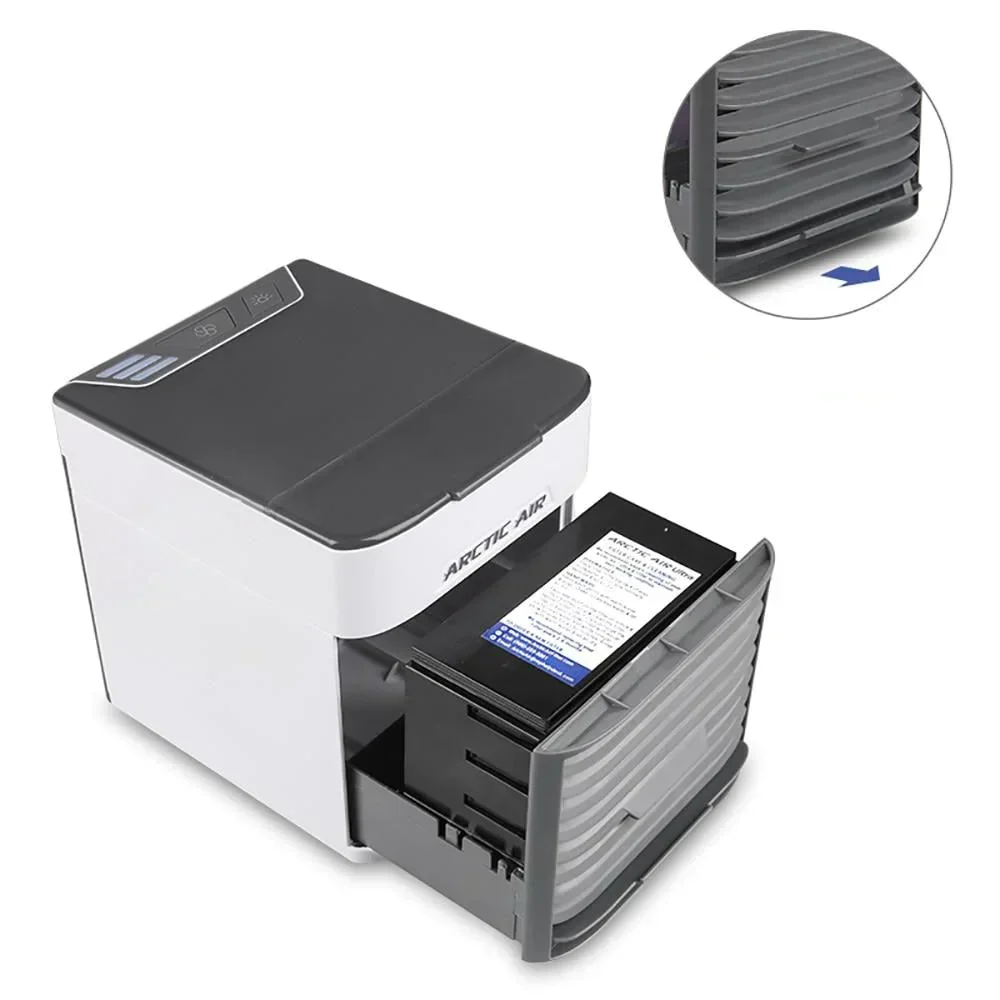 Mini hordozható légkondicionáló - Hűt, párásít és tisztít - 3 az 1-ben USB-s léghűtő