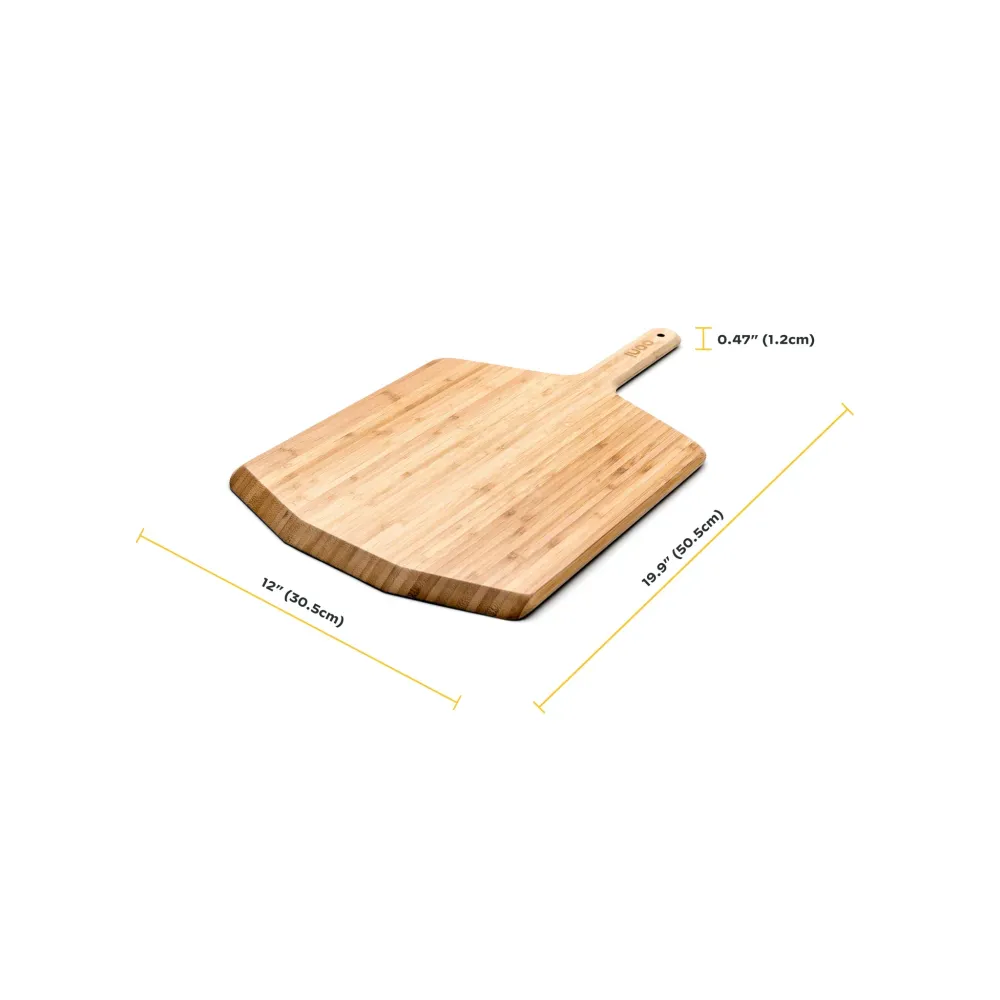 Ooni 12" bambusz pizzalapát és tálaló - 30,5 cm, pizzasütőhöz