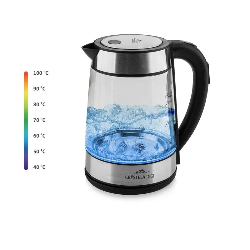 Vízforraló ETA Crystela Digi 7153 90000 fekete/üveg