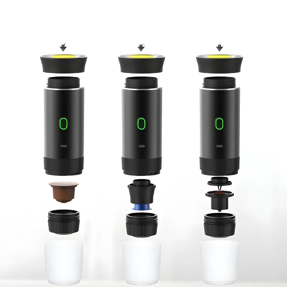 3in1 hordozható eszpresszógép Travel Brewer elektromos kávéfőző