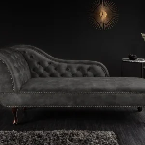 CHESTERFIELD szürke bársony heverő