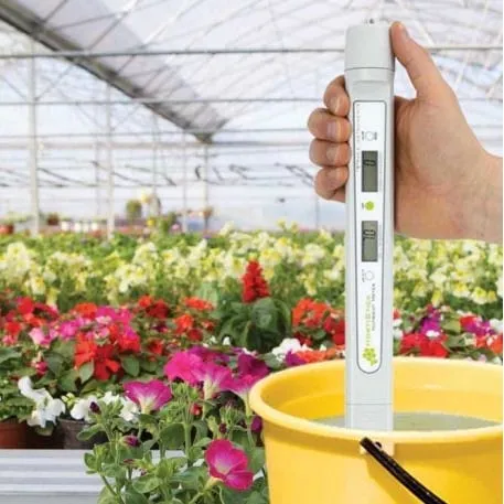 Hortistick tápanyag -tesztelő pH, EK és hőmérsékleten