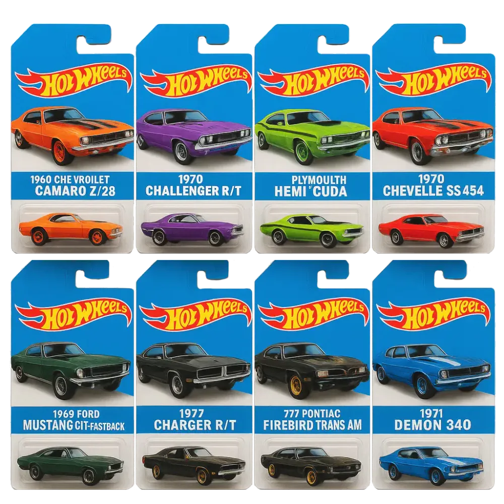 🔥Kiváló ajánlat - 50% kedvezmény🔥 - 🚗Hot Wheels Muscle játékautó adventi naptár - 24 nap 2025🎄