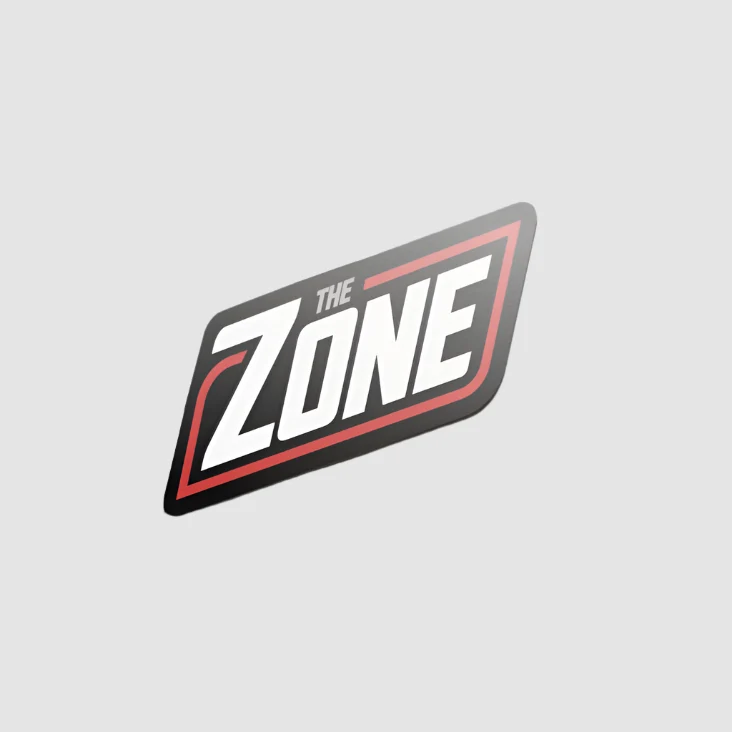 Zone - Fehér logós hűtőmágnes