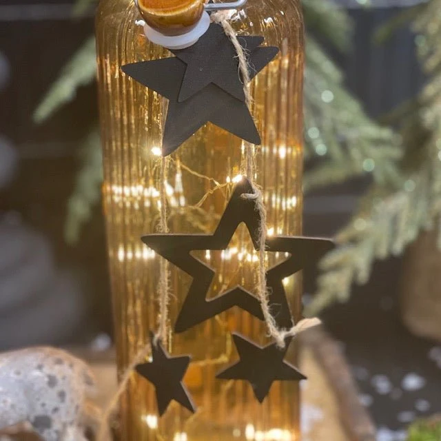 Deco póráz csillagokkal 1m „fekete”