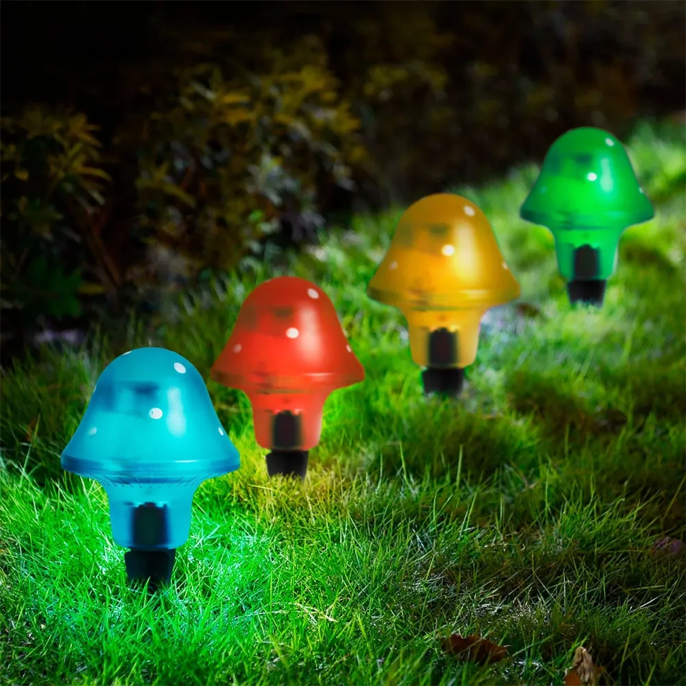 LED-es szolár gombalámpa, 11 cm