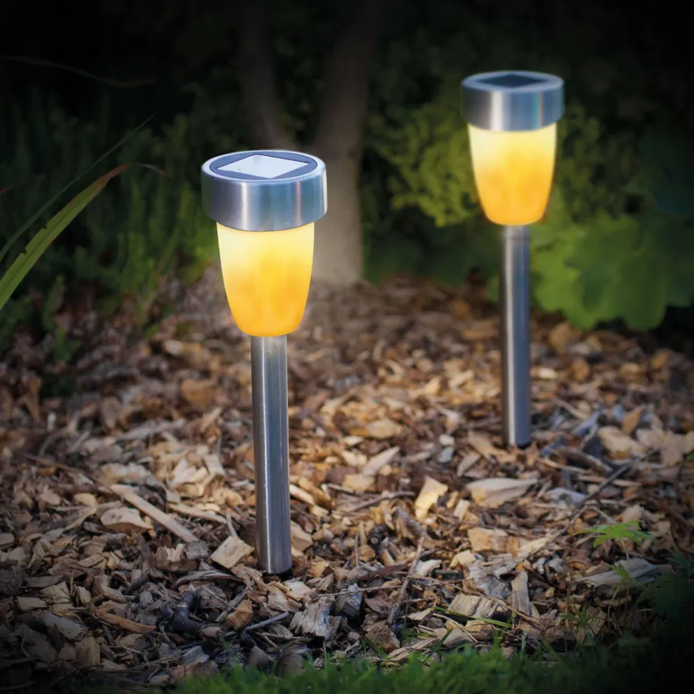 LED-es szolár lámpa - lángeffekt - műanyag - 260 x 55 mm