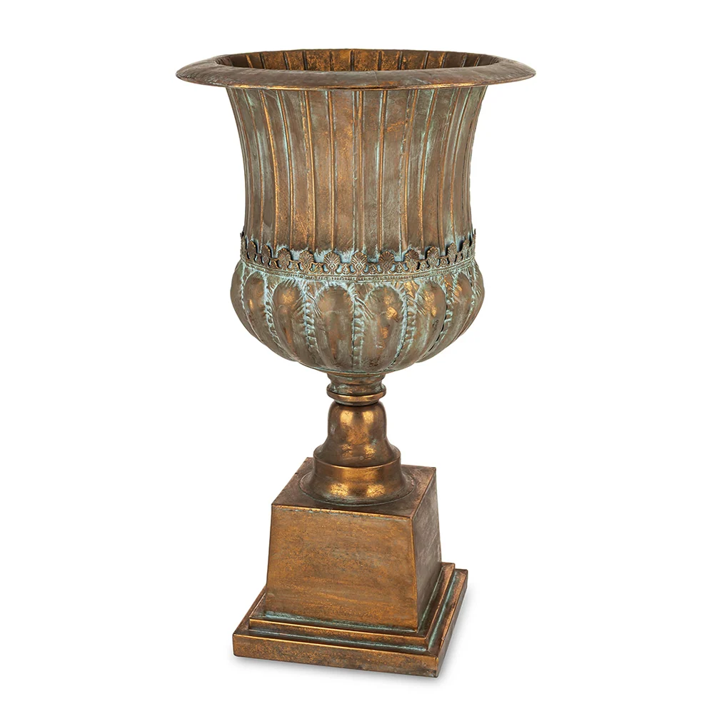 ANTIQUE METALS antik rézszínű fém kaspó 75 cm