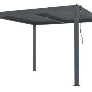 Bioklimatikus pergola G21 Austin 3×3 m, antracit színű alumínium