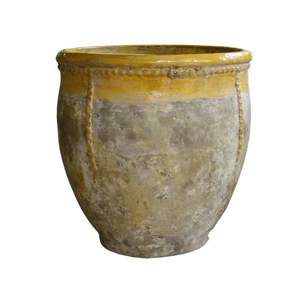 BIOT sárga provence Bugadier kerámia kaspó 60 cm