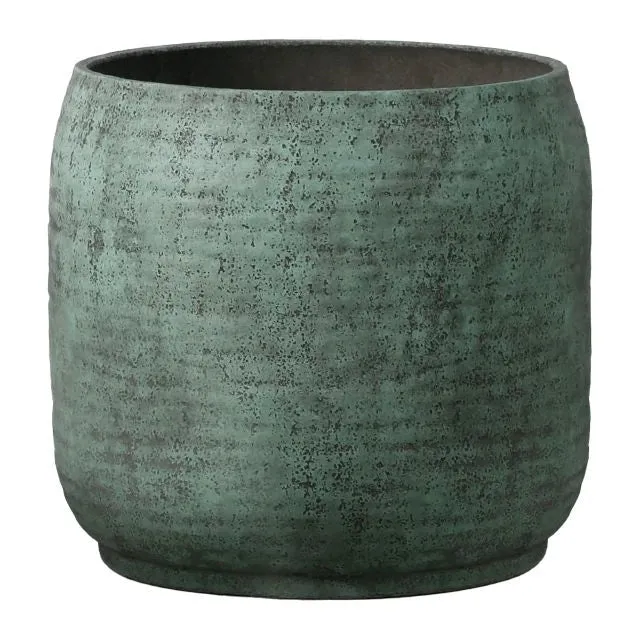 Cement óriás kaspó 55x50 cm antik zöld budapesti szállítással