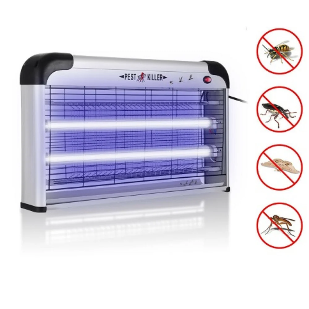 CiaoBosi 20 W UV Elektromos Rovar‑ és Szúnyogcsapda – 2 × 10 W cső