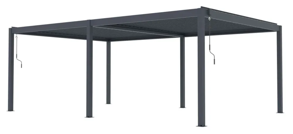 G21 Austin 6x4 m bioklimatikus pergola, antracit alumínium