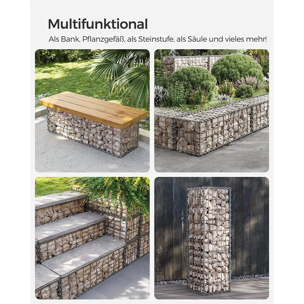 Gabion kosár, fém gabion ketrec 100 x 30 x 30 cm