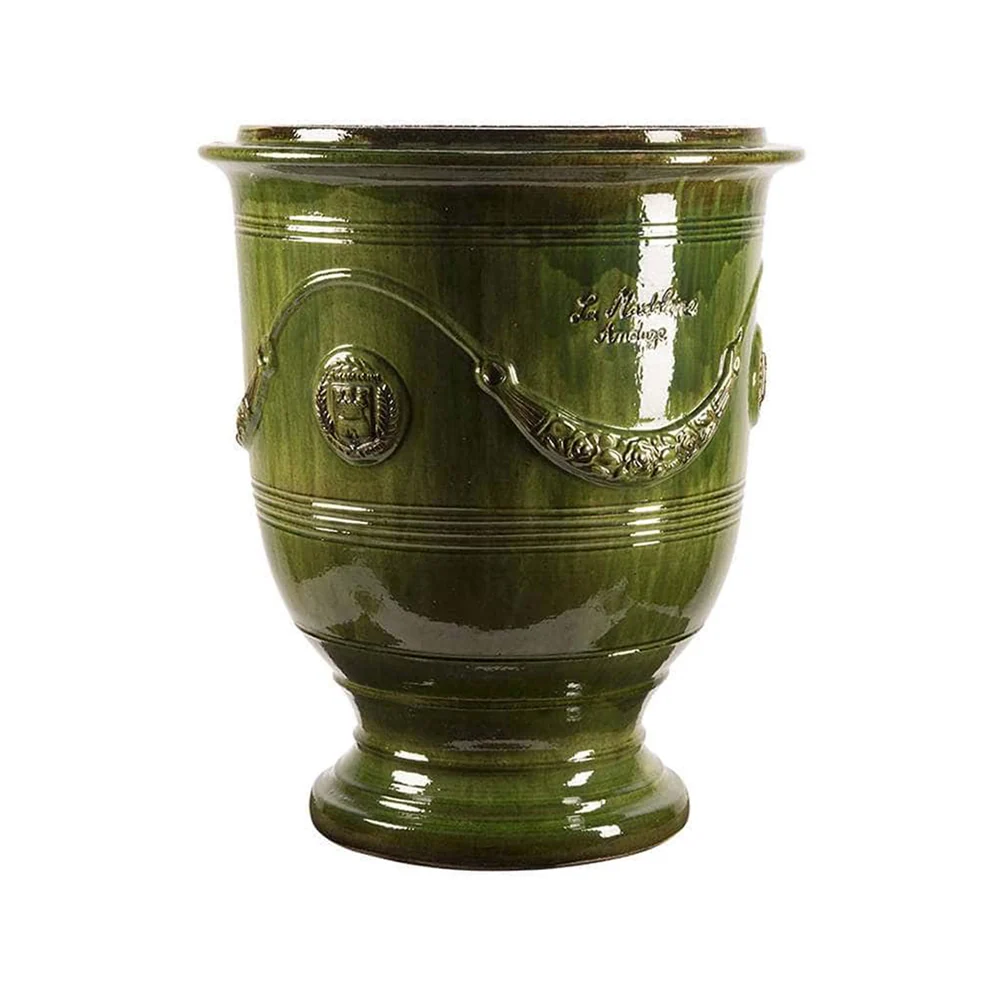 VASE D' ANDUZE ÉMAILLÉ TRADICION zöld anduze kerámiakaspó Ø 68 x 80 cm