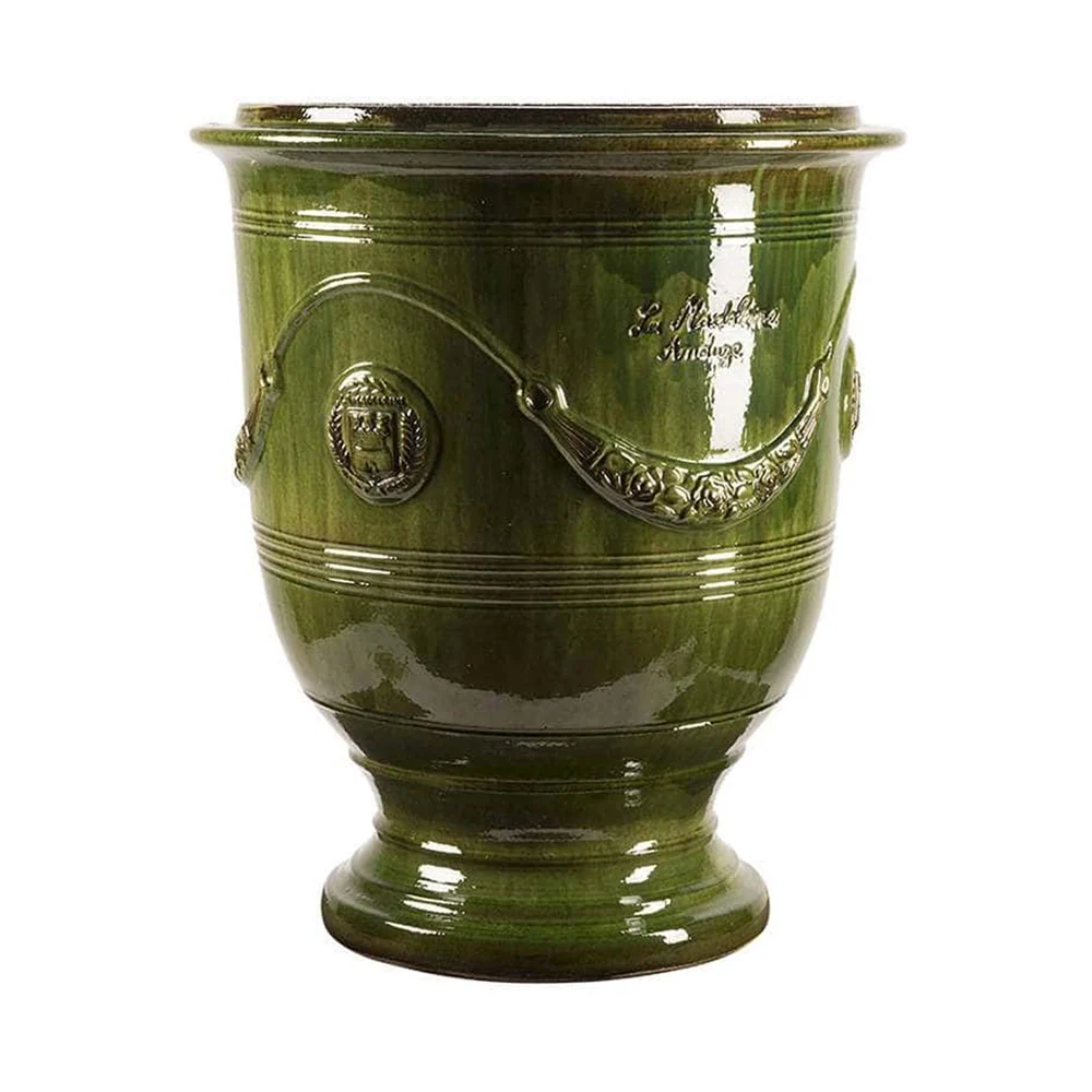 VASE D' ANDUZE ÉMAILLÉ TRADICION zöld anduze kerámiakaspó Ø 82 x 92 cm