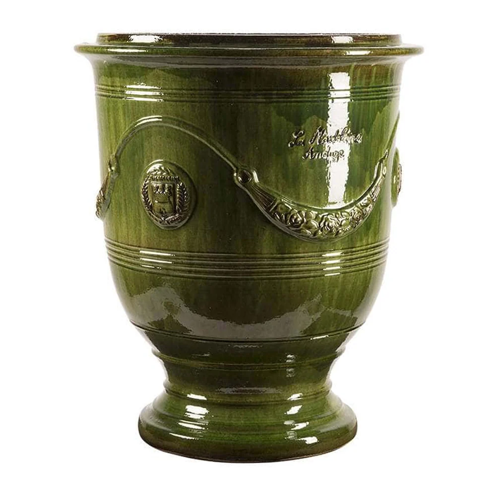 VASE D' ANDUZE ÉMAILLÉ TRADICION zöld anduze kerámiakaspó Ø 90 x 105 cm