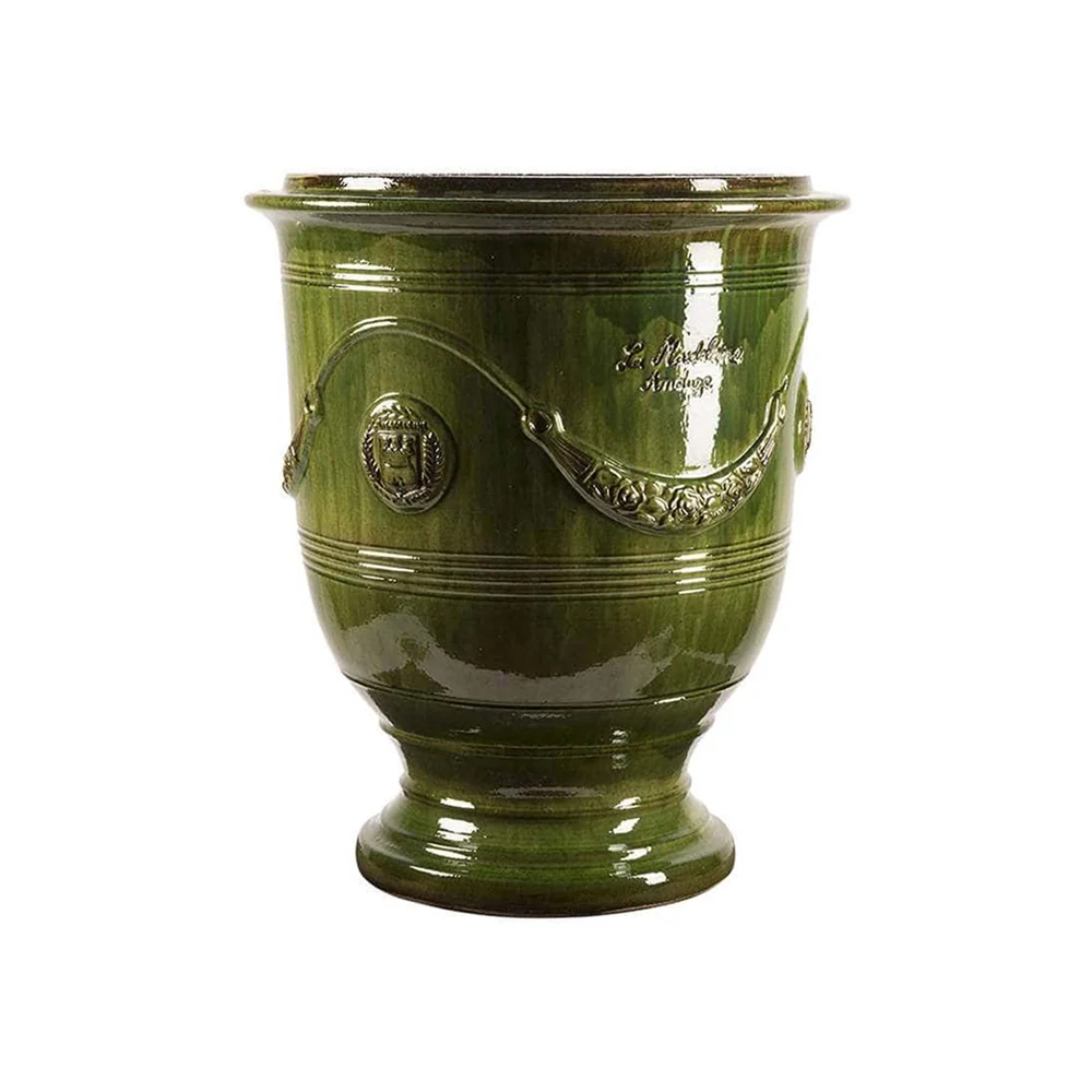 VASE D' ANDUZE ÉMAILLÉ TRADICION zöld anduze kerámiakaspó Ø 56 x 70 cm