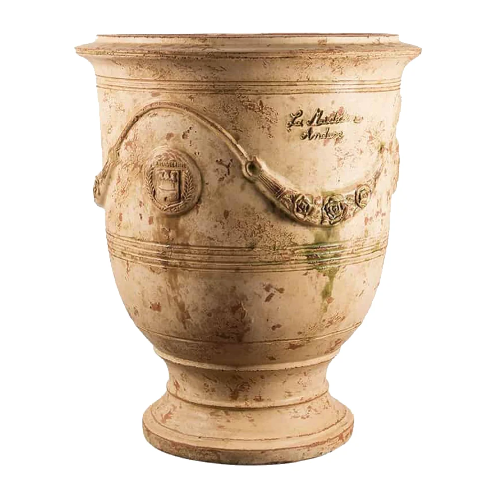 VASE D' ANDUZE PATINES antik terrakotta anduze kerámiakaspó Ø 90 x 105 cm