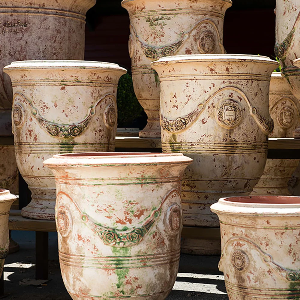 VASE D' ANDUZE PATINES antik terrakotta anduze kerámiakaspó Ø 90 x 105 cm
