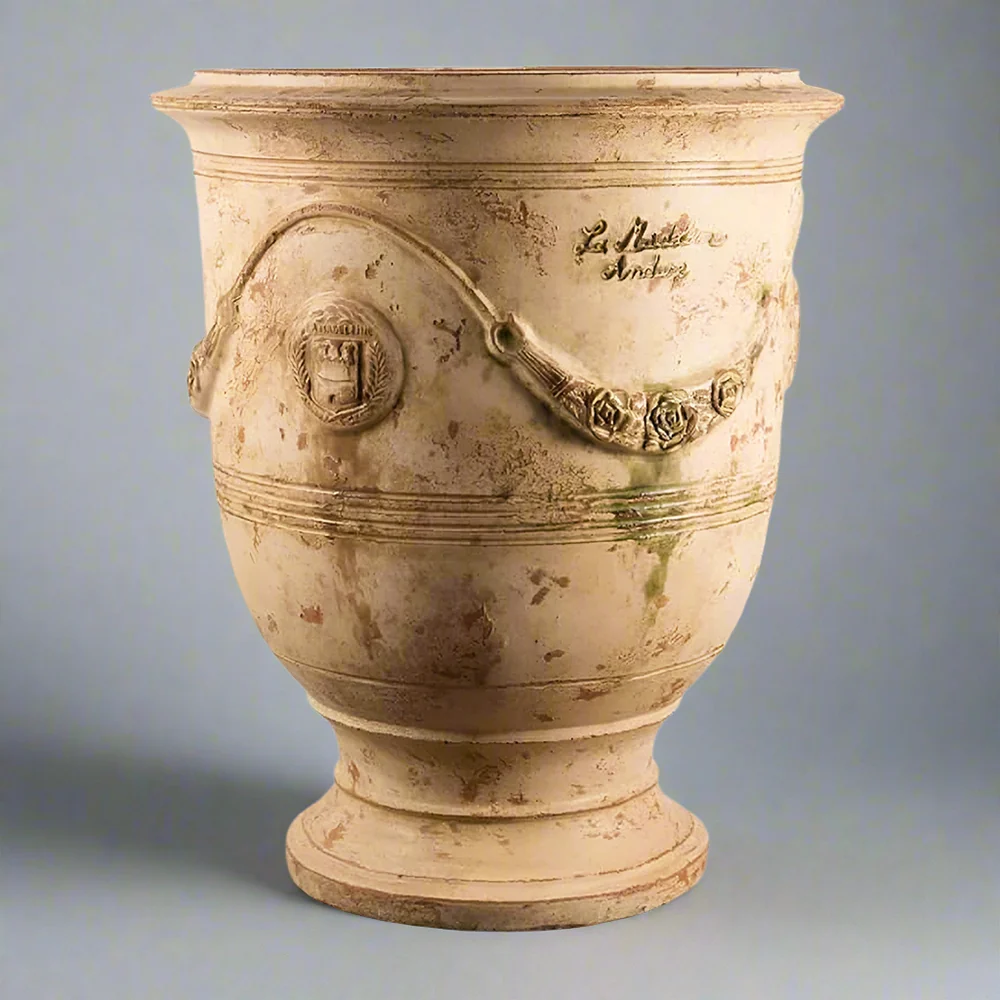 VASE D' ANDUZE PATINES antik terrakotta anduze kerámiakaspó Ø 90 x 105 cm