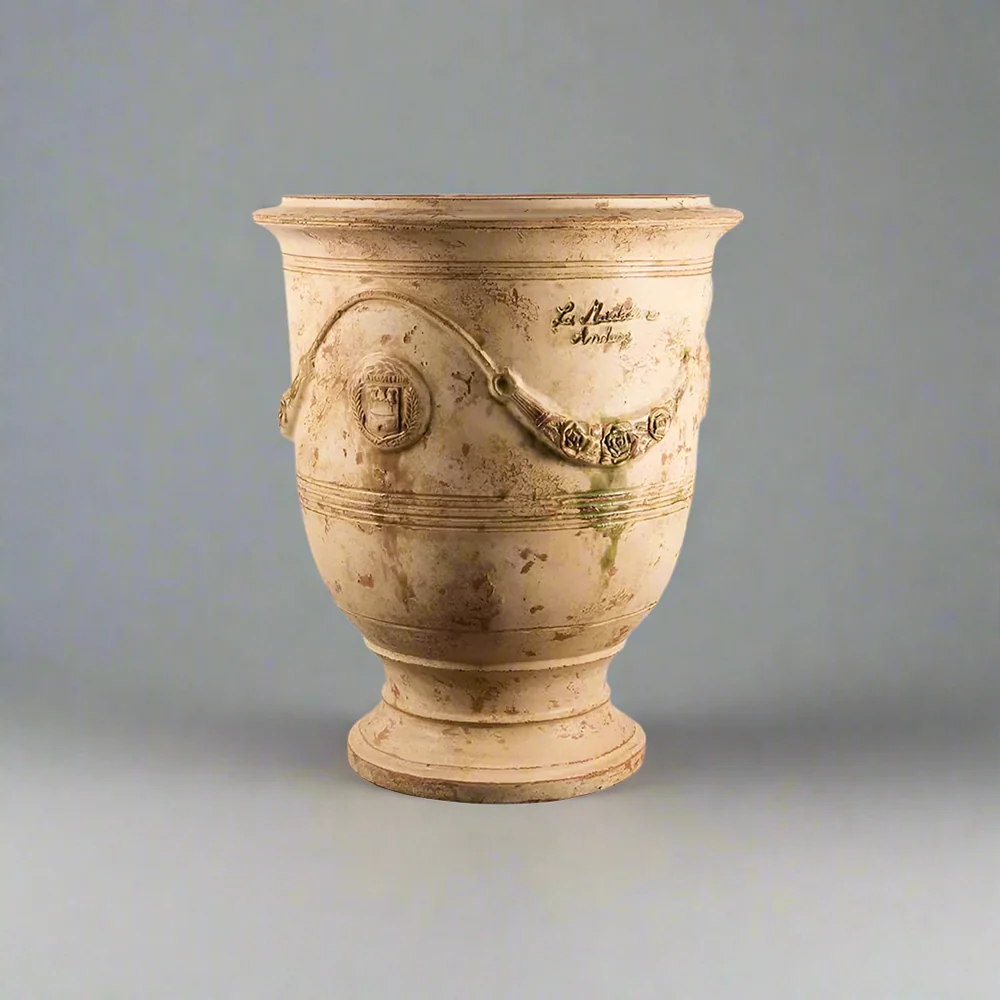 VASE D' ANDUZE PATINES antik terrakotta anduze kerámiakaspó Ø 46 x 55 cm