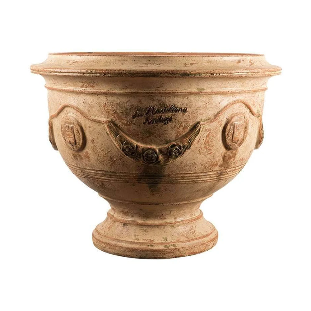 VASE D' ANDUZE PATINES antik terrakotta anduze kerámia kaspótál Ø 80 x 66 cm