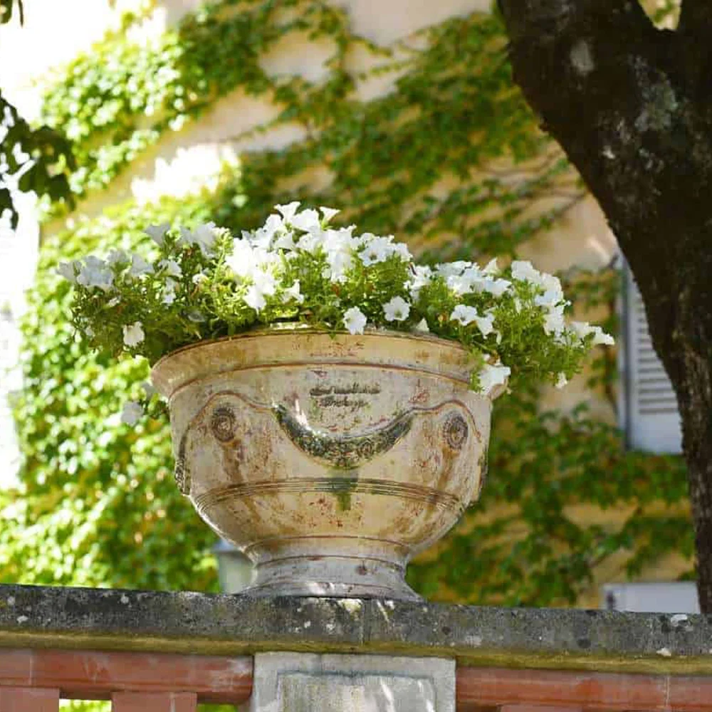 VASE D' ANDUZE PATINES antik terrakotta anduze kerámia kaspótál Ø 80 x 66 cm