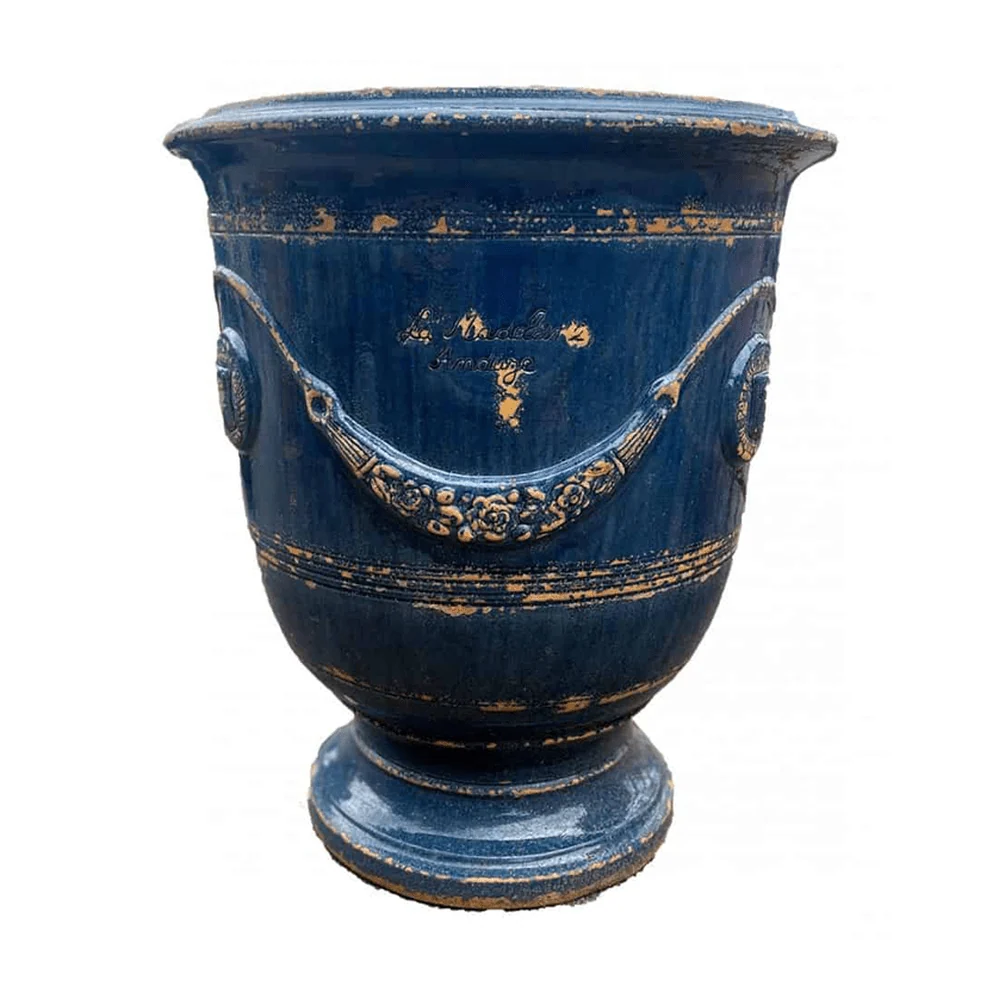 VASE D' ANDUZE VIEILLIS TRADICION kék anduze kerámiakaspó Ø 90 x 105 cm