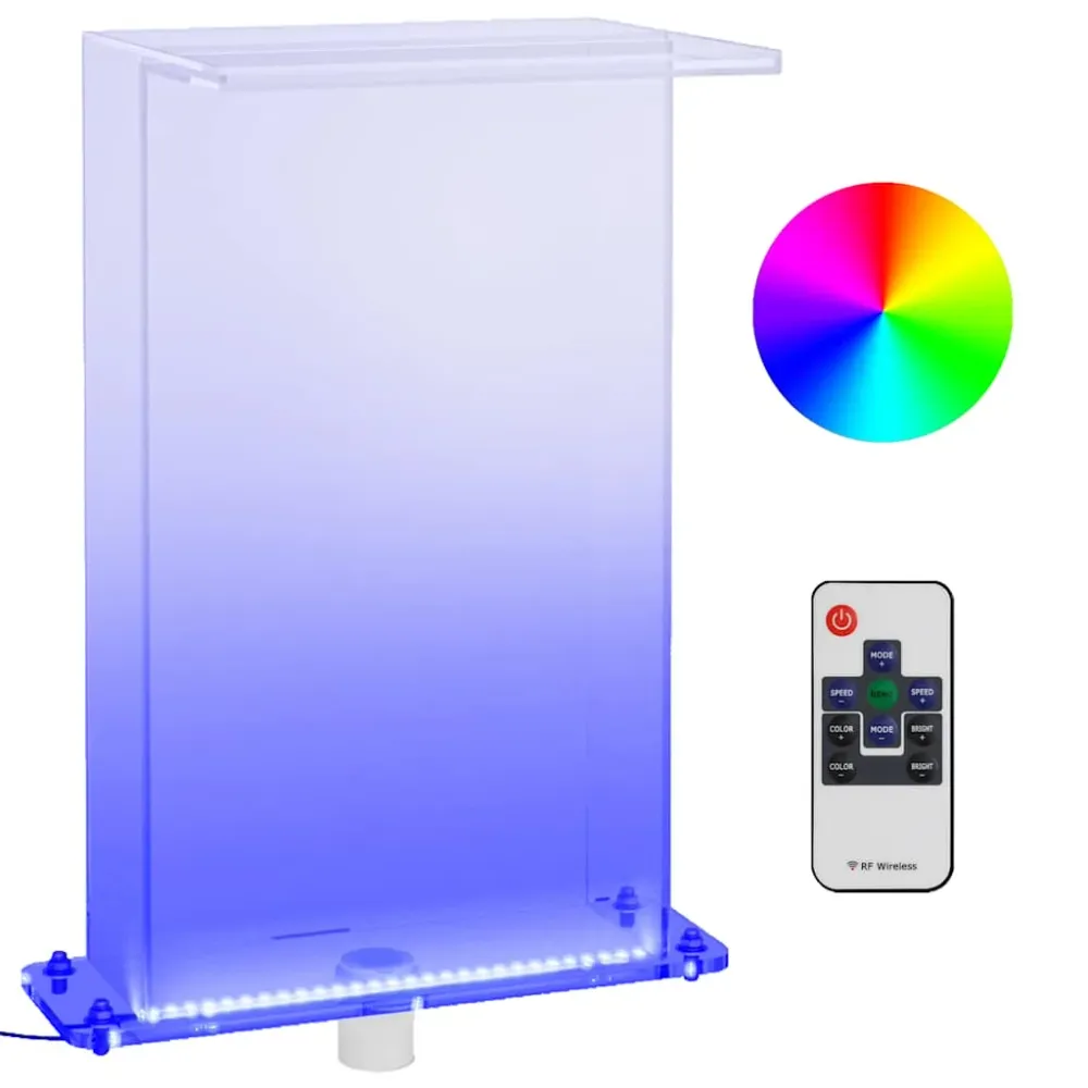 vidaXL akril medenceszökőkút RGB LED-ekkel 51 cm
