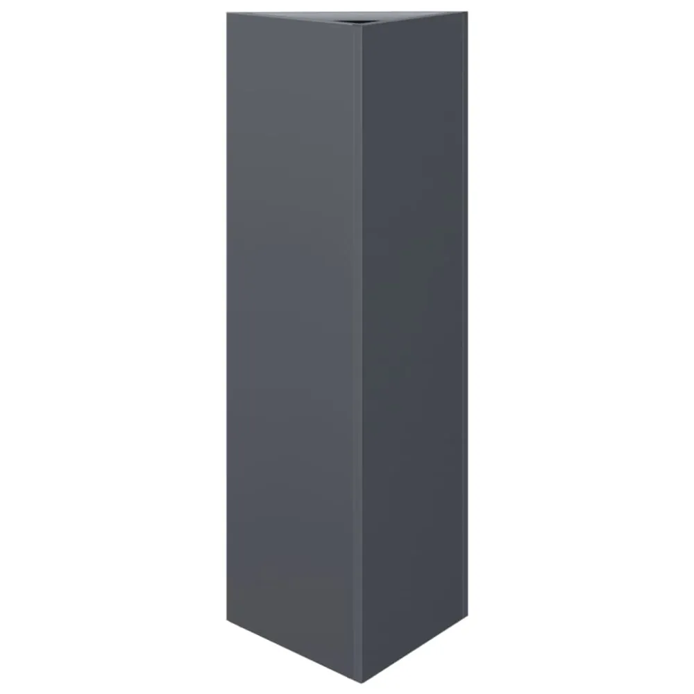 vidaXL 2 db antracit acél háromszög alakú kerti ültetőláda 30x26x75 cm