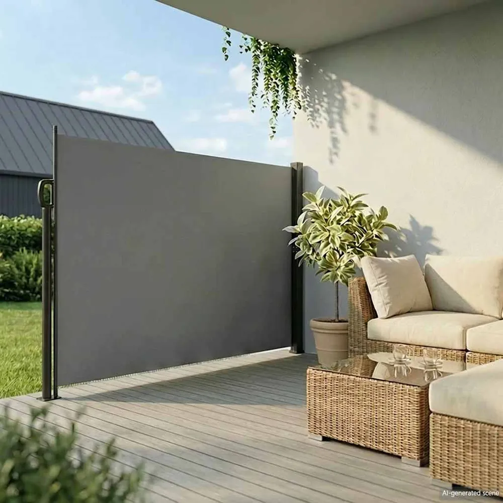 vidaXL antracitszürke behúzható oldalsó napellenző 200 x 300 cm