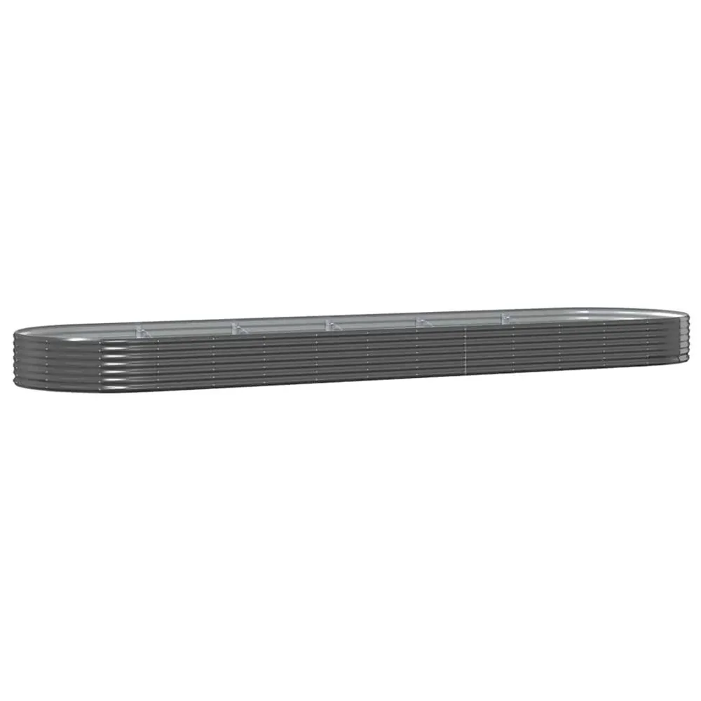 vidaXL antracitszürke horganyzott acél kerti magaságyás 523x140x36 cm