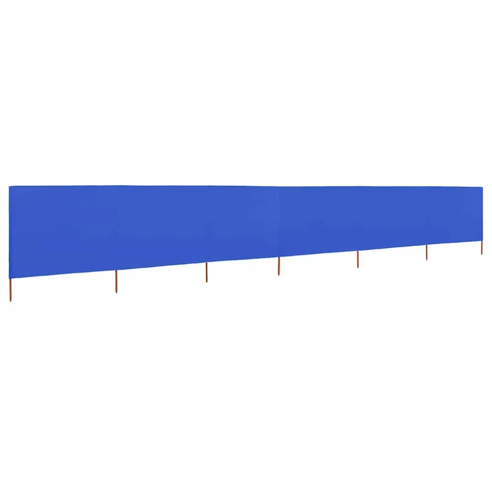 vidaXL azúrkék 6-paneles szövet szélfogó 800 x 120 cm