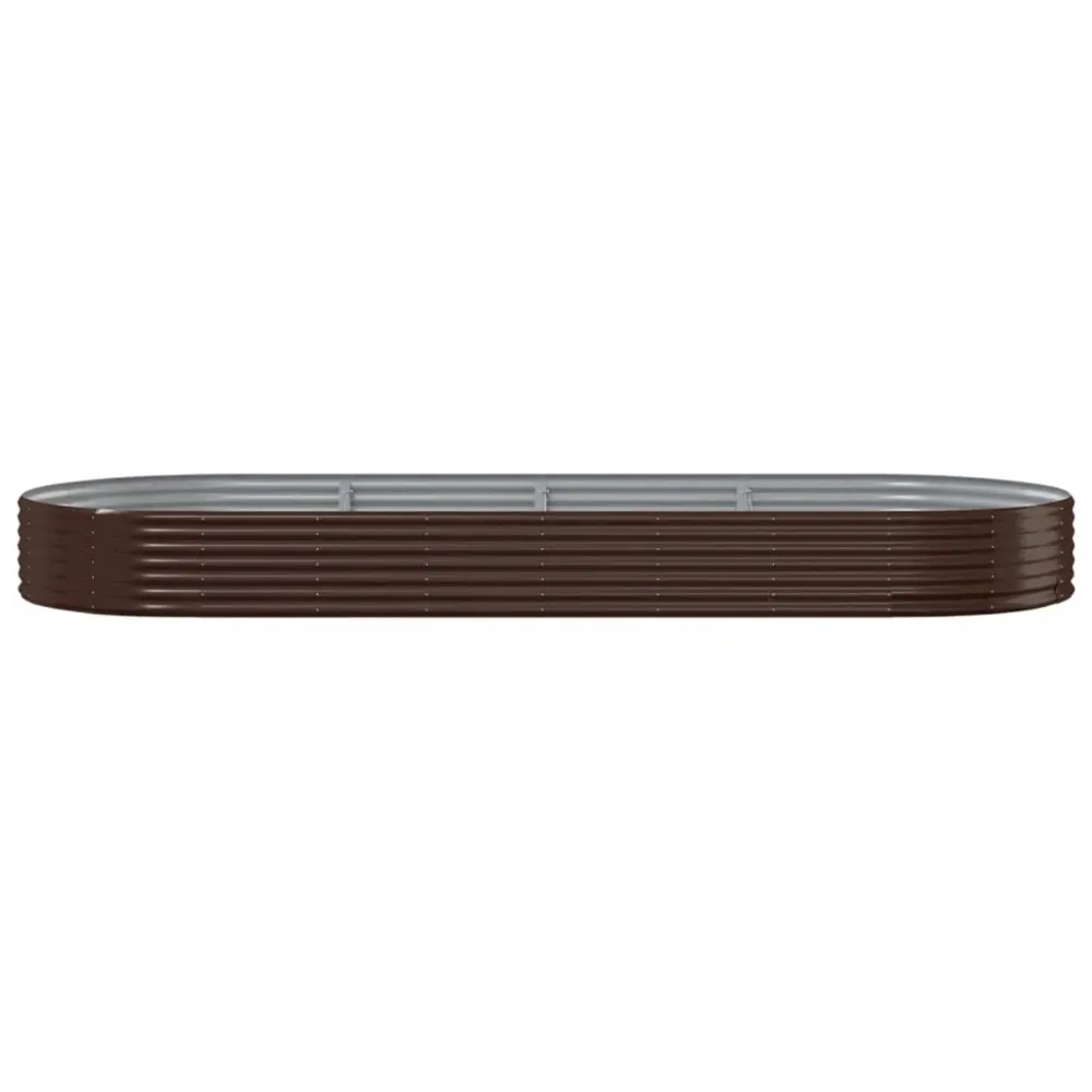 vidaXL barna horganyzott acél kerti magaságyás 373x140x36 cm