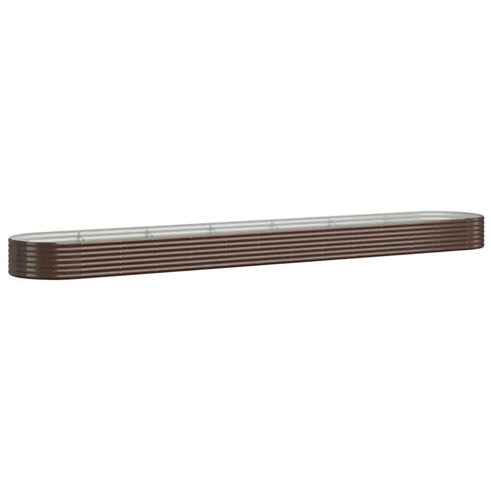 vidaXL barna horganyzott acél kerti magaságyás 544x100x36 cm