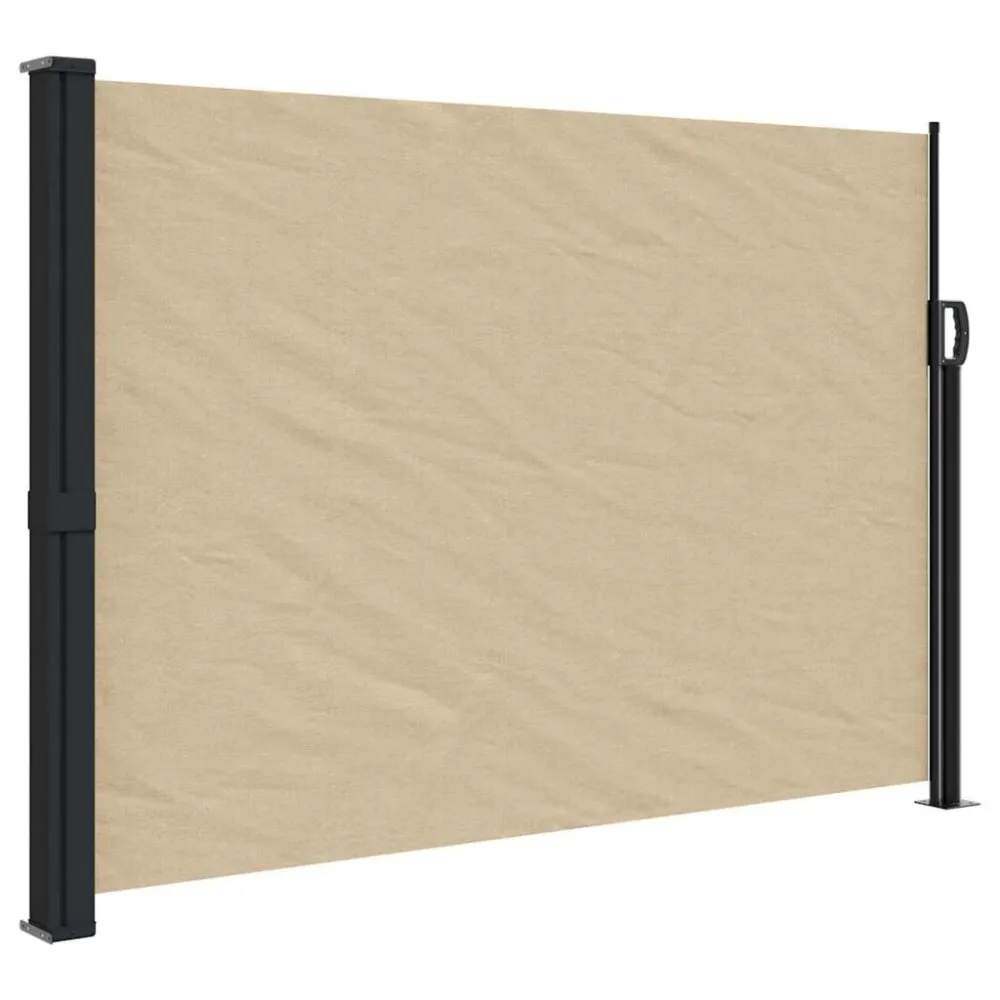 vidaXL bézs behúzható oldalsó napellenző 140 x 300 cm