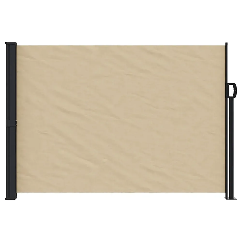 vidaXL bézs behúzható oldalsó napellenző 140 x 500 cm