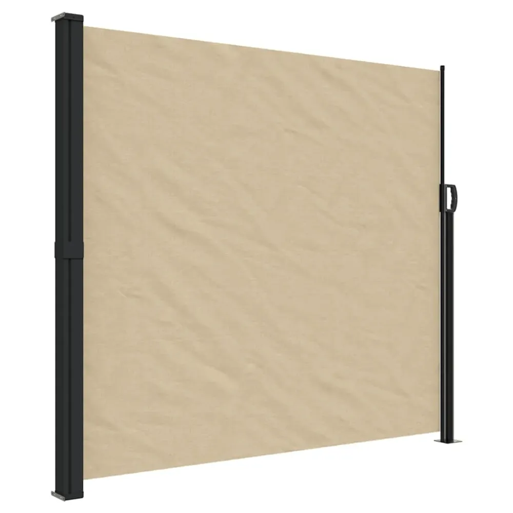 vidaXL bézs behúzható oldalsó napellenző 180 x 600 cm