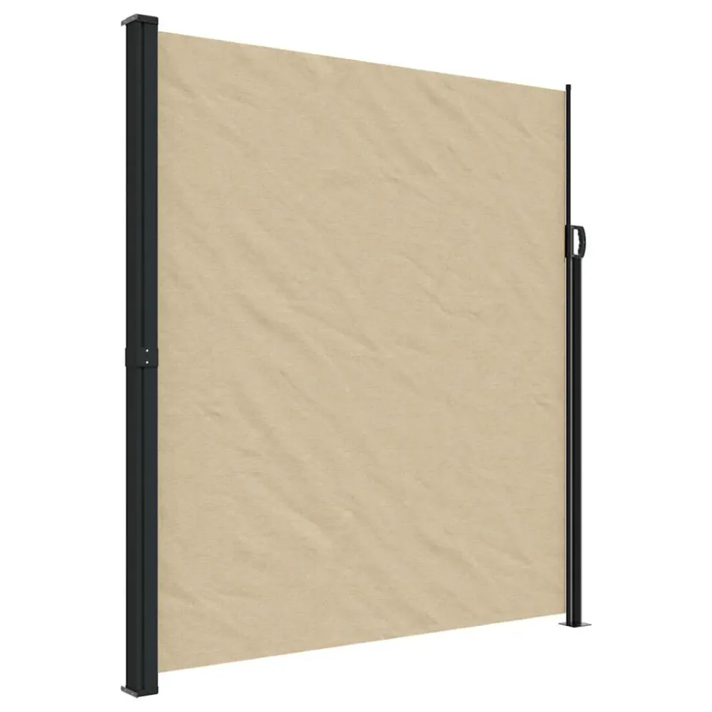 vidaXL bézs behúzható oldalsó napellenző 220 x 600 cm