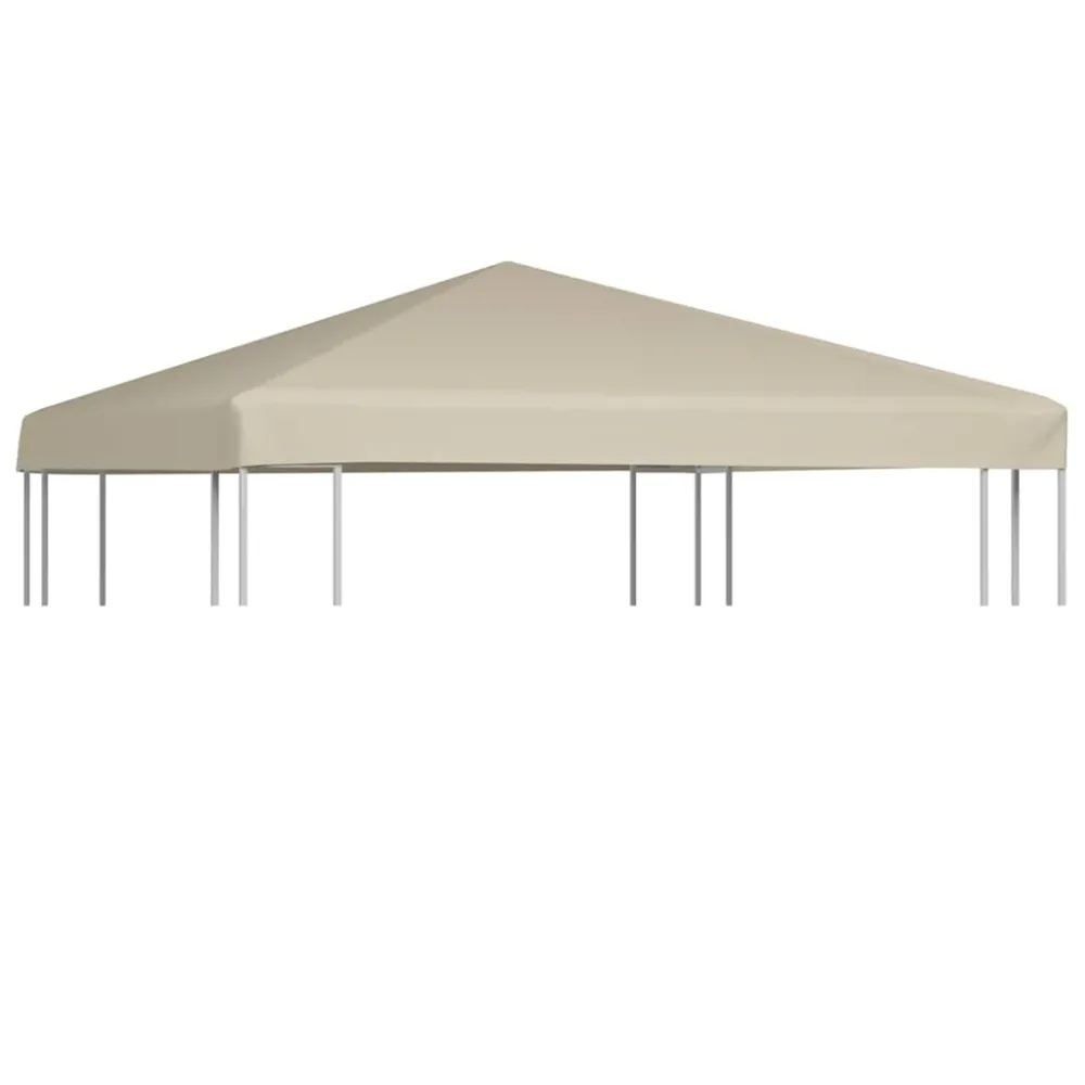 vidaXL bézs pavilon tetőponyva 310 g/m² 3 x 3 m