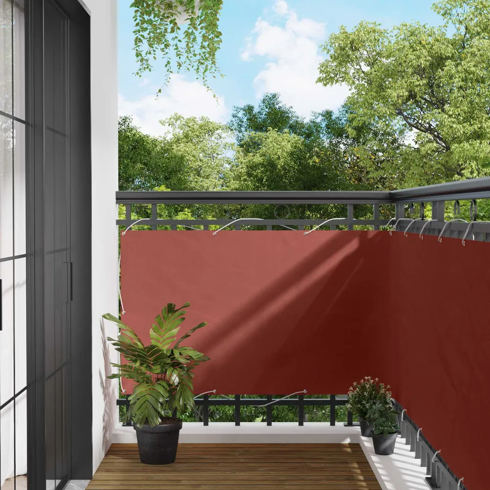 vidaXL Erkély Szúnyogháló Terrakotta 100 x 800 cm Oxford Szövet