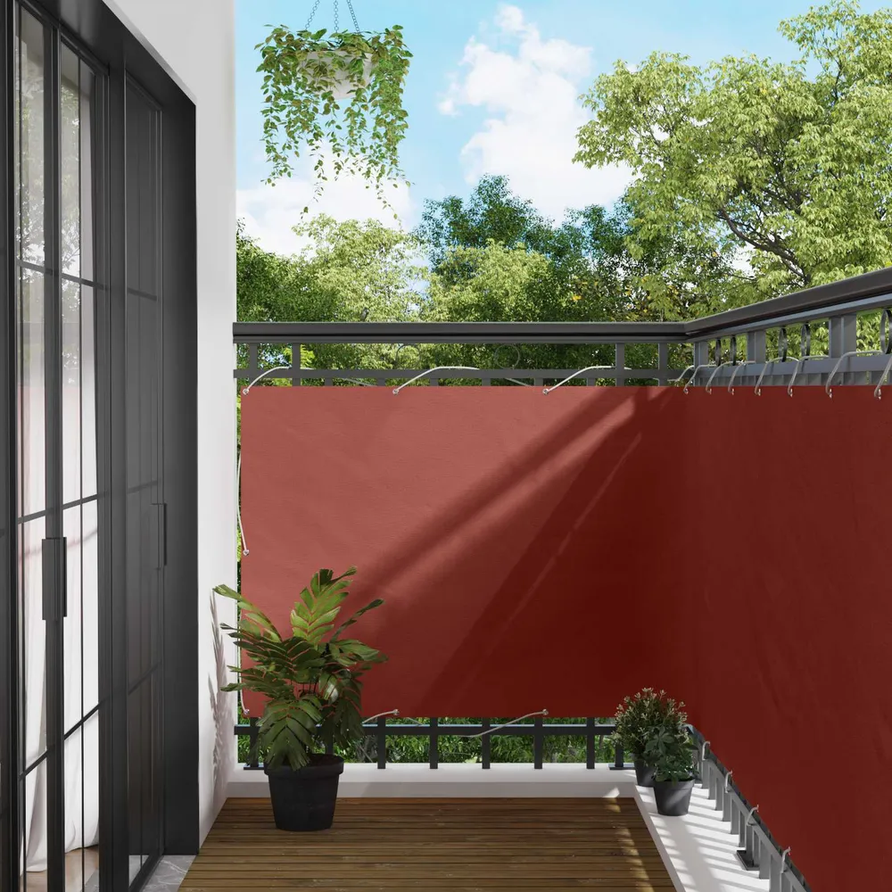 vidaXL Erkély Szúnyogháló Terrakotta 110 x 300 cm Oxford Szövet