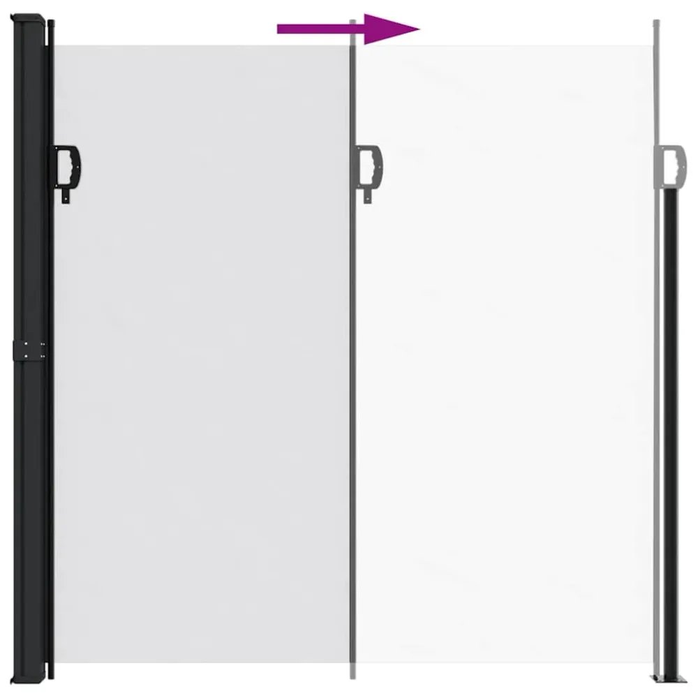 vidaXL fehér behúzható oldalsó napellenző 200 x 500 cm