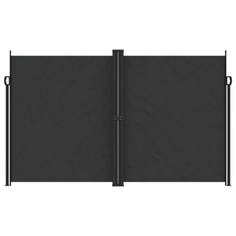 vidaXL fekete behúzható oldalsó napellenző 200 x 1000 cm