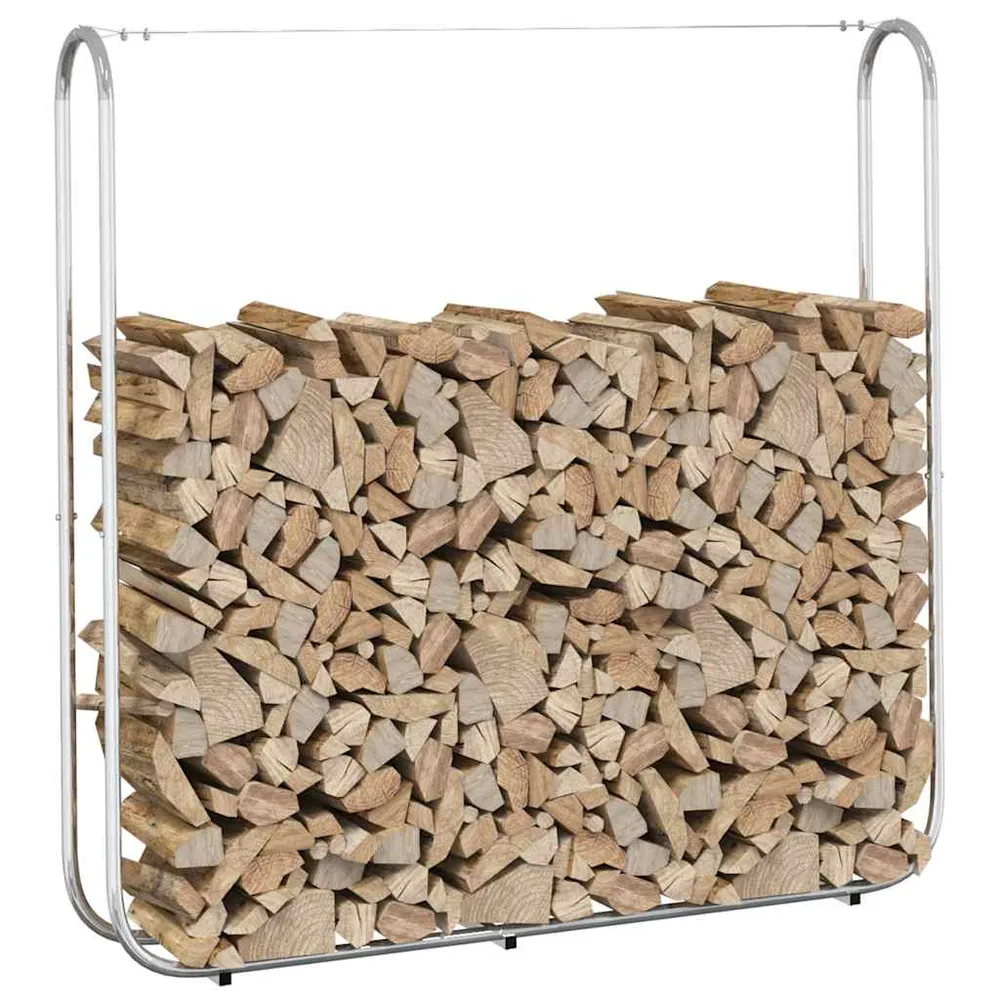 vidaXL horganyzott acél tűzifatároló 150x25x150 cm